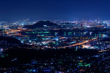 広島の夜景　愛宕神社からの風景