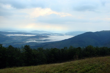 The Ukrainian Carpathians. The Borzhava mountain range.