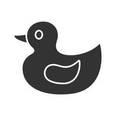 Rubber duck glyph icon