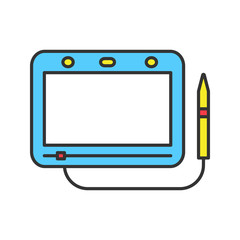 Magnetic drawing board color icon