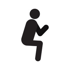 Man doing squats silhouette icon
