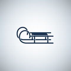 einfaches Symbol - Schlitten