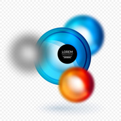 Sphere 3d vector banner