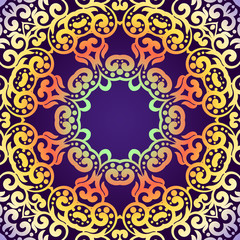 Delicate swirl pattern. Vector background. Vintage decorative elements. Soft colorful background. Islam, arabic, indian, ottoman motifs.