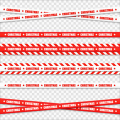 Fototapeta premium Merry Christmas red banners isolated. Vector illustration.