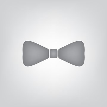 grey bow tie icon- vector illustration