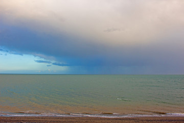 Beach. Beautiful beach, sea and sky. Costa del Sol, Andalusia, Spain.