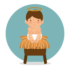 merry christmas baby jesus lying in a manger