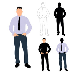 silhouette of a man business