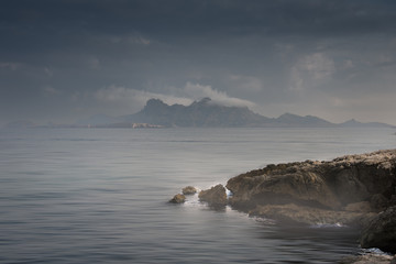 Hazy View From Les Calanque