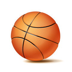 Basketball Ball Vector. Sport Game, Fitness Symbol. Illustration
