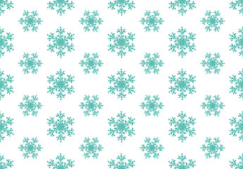 Blue snowflakes seamless pattern. Winter christmas background.