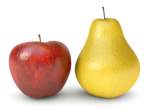 Vergleich Apfel und Birne