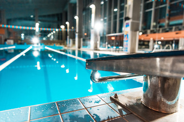 diving board at swimming pool