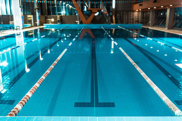 Obraz premium lanes of a competition swimming pool
