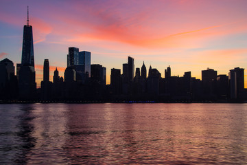 Fototapeta na wymiar New York City sunrise