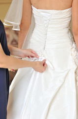 Obraz na płótnie Canvas Wedding. Bride in beautiful dress