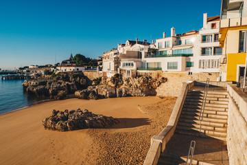 Morning on the beach in Cascais, Portugal