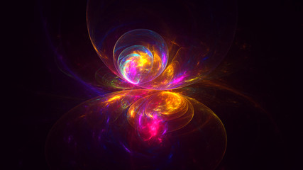 3D rendering abstract fractal light background