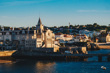 Sea view of Cascais town in Portugal, holiday destination and popular day trip from Lisbon