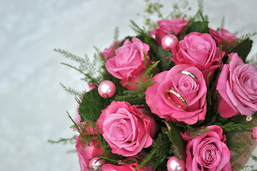 wedding bouquet with roses