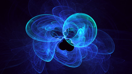 Obraz premium 3D rendering abstract fractal light background