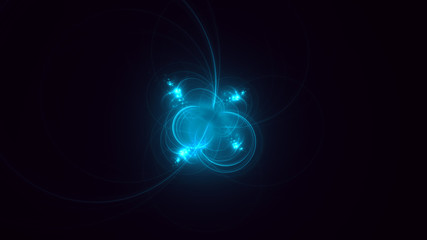 3D rendering abstract fractal light background