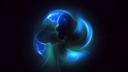 3D rendering abstract fractal light background