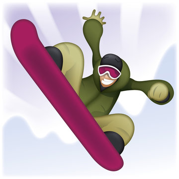 Snowboarder cartoon