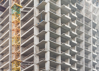 Construction of a modern panel building