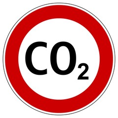 CO2 - Verbotsschild