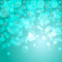 Romantic winter blue background