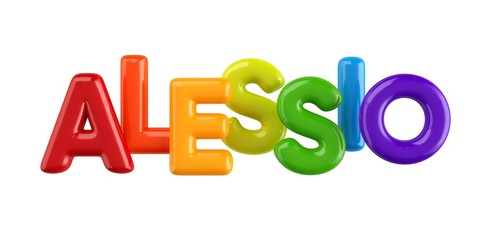 Fototapeta premium Bubbletext name Alessio