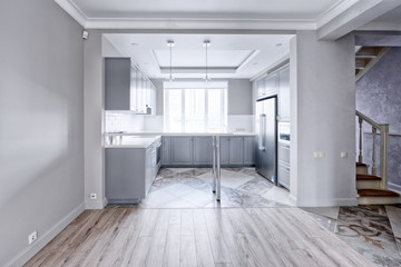 The interior of the kitchen.