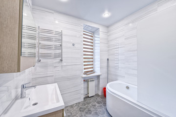 The interior of bathroom.