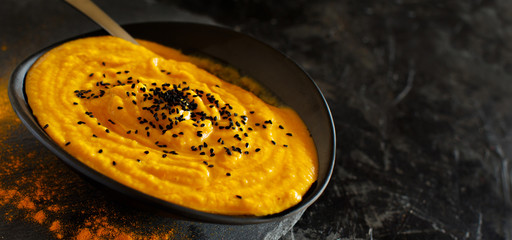 Fresh pumpkin soup