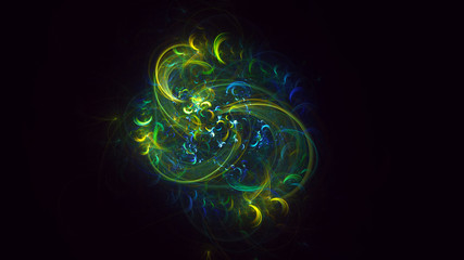 Obraz premium 3D rendering abstract fractal light background