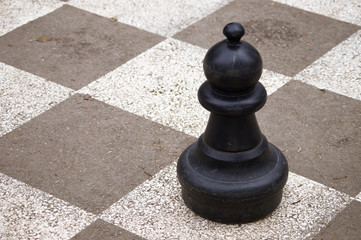 Obraz na płótnie Canvas Black chess figure