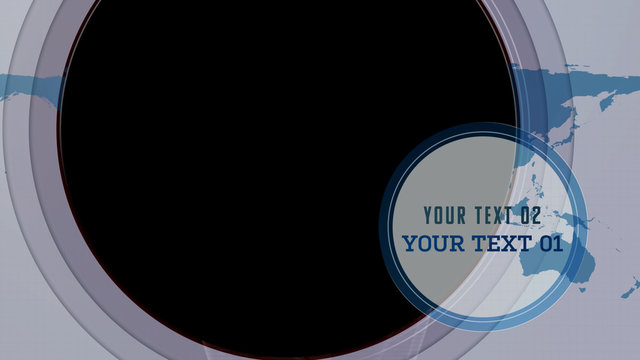 Concentric Circles Overlay with World Map