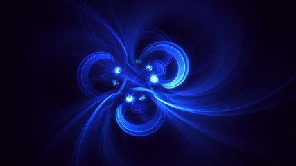 3D rendering abstract fractal light background