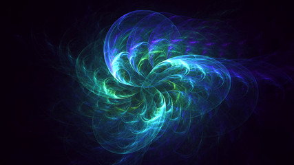 3D rendering abstract fractal light background