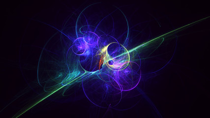 Obraz premium 3D rendering abstract fractal light background