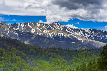Beautiful mountain landscape in spring