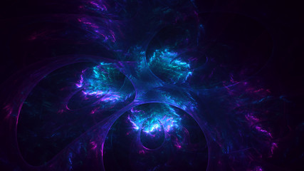3D rendering abstract fractal light background