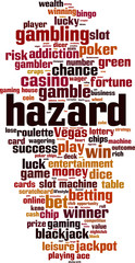 Obraz premium Hazard word cloud