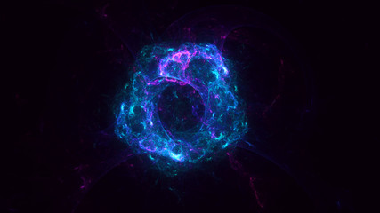 3D rendering abstract fractal light background