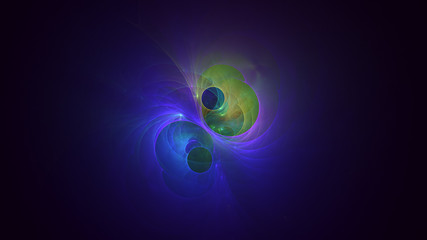 3D rendering abstract fractal light background