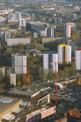 Naklejka na ściany i meble Paysage urbain à Berlin, vue aérienne