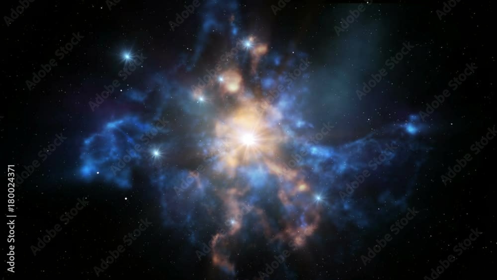 Wall mural rotating nebula loop