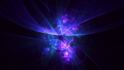 3D rendering abstract fractal light background
